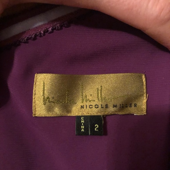 Asymmetrical multicolor silk gown - Picture 3 of 7